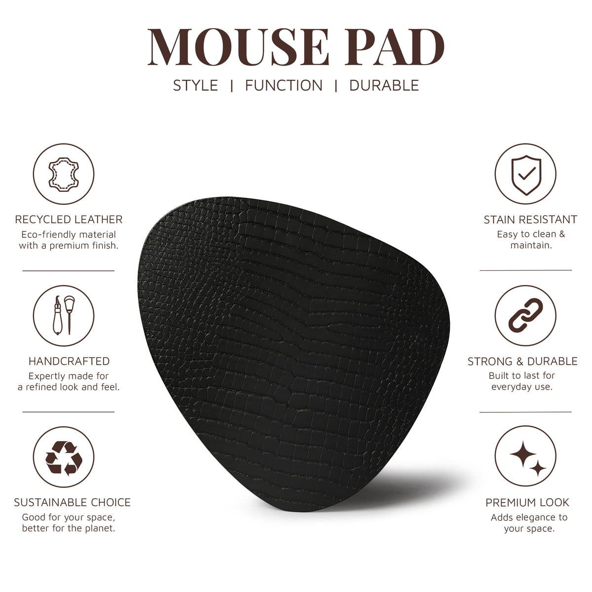Sterling Croco Mousepad Black