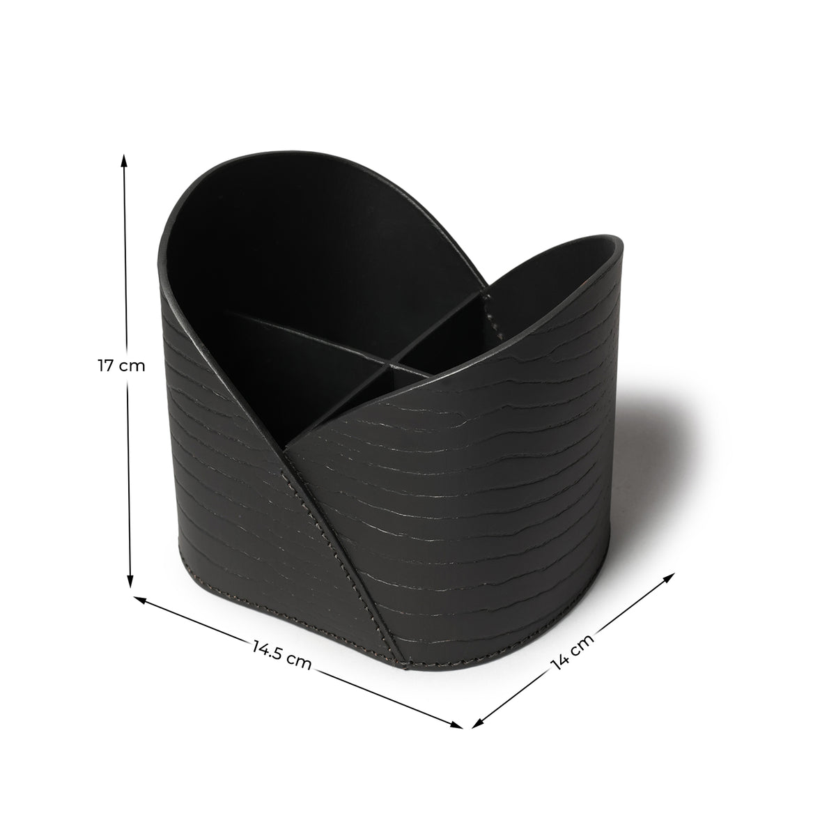 Sterling Croco Multipurpose Desk Caddy Black
