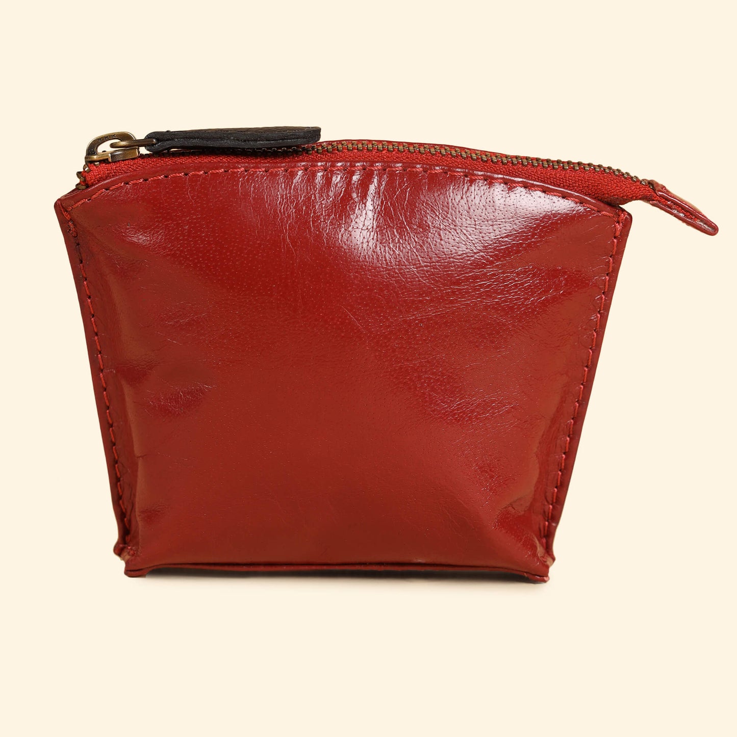 Auna Coin Purse- Genuine Waxy Leather Red