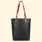 Auna Tote Bag- Genuine Waxy Leather Black