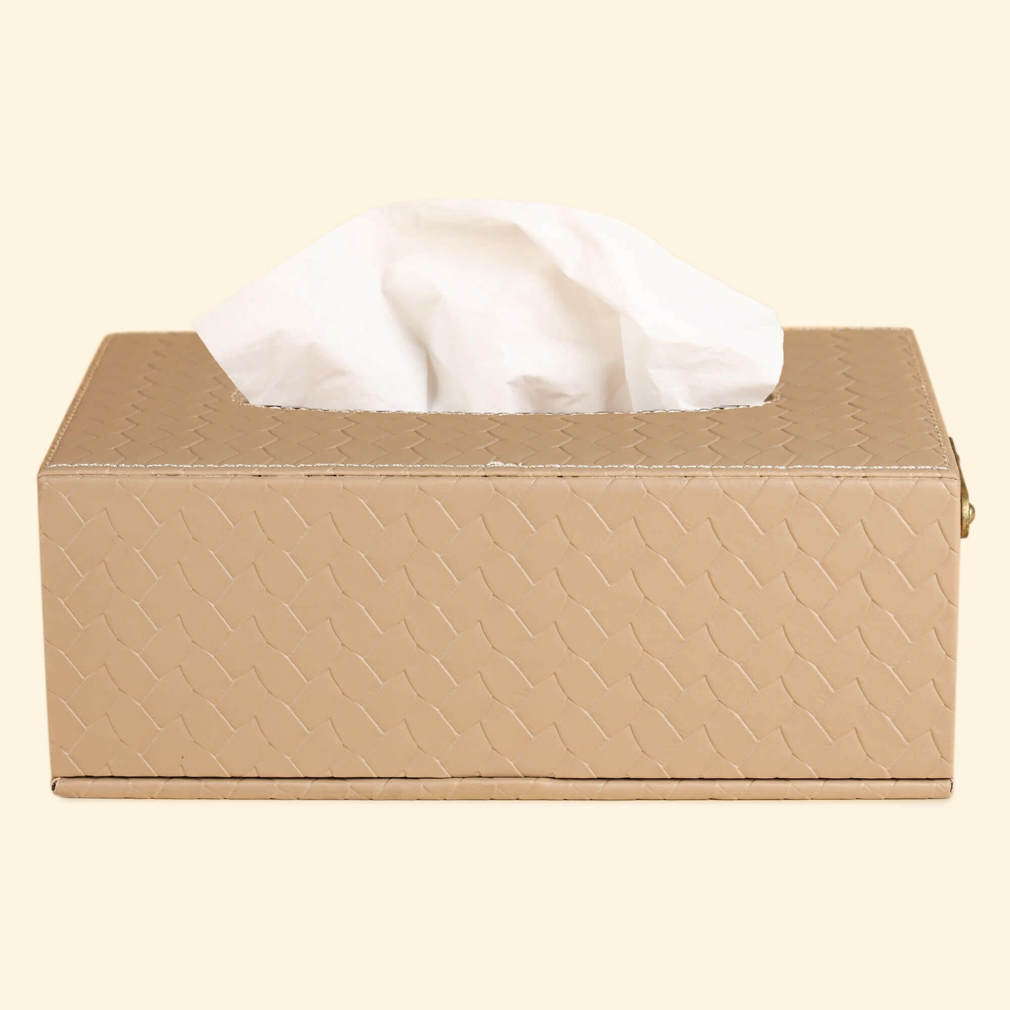 Entwine Beige Tissue Box