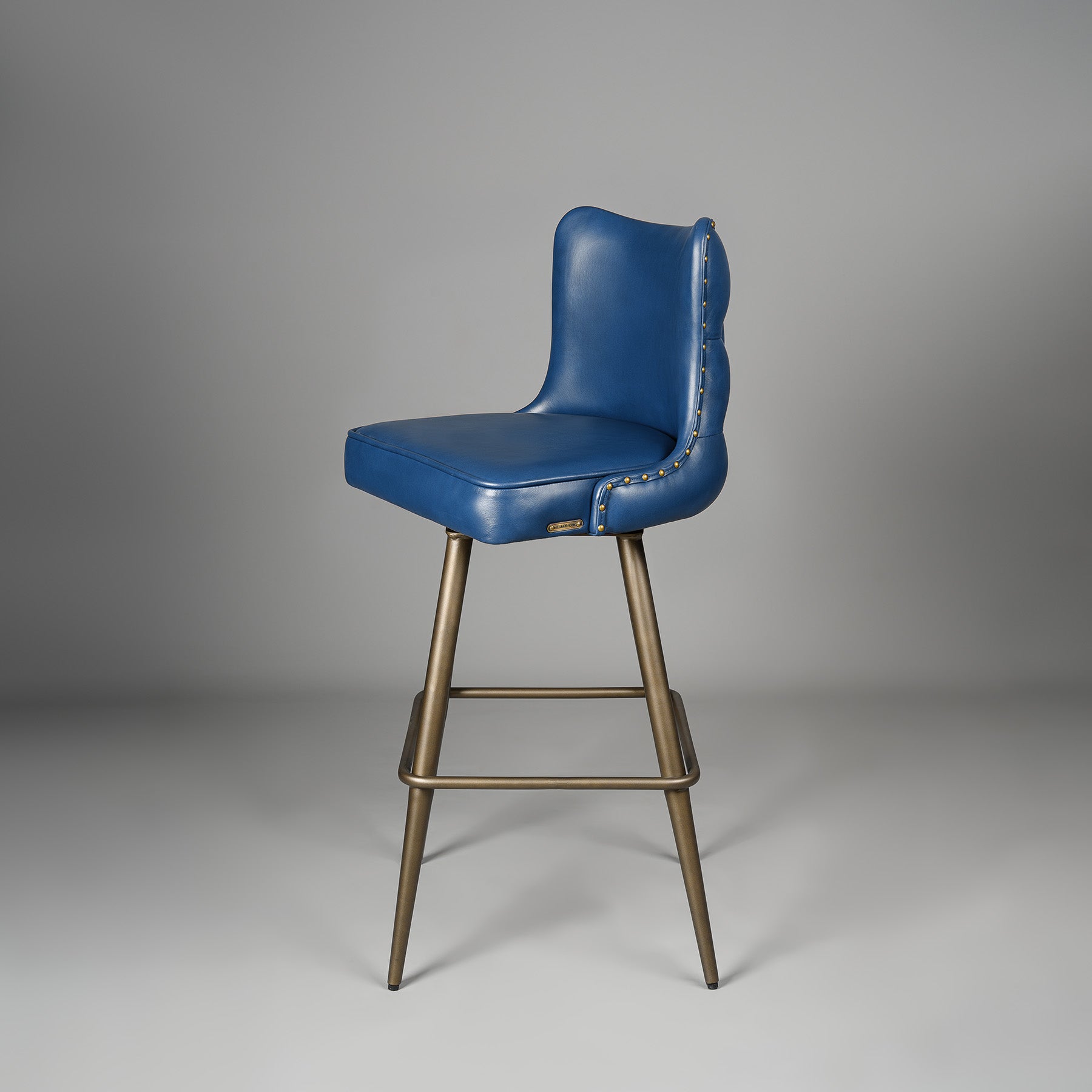 Chester Bar Stool Antique Legs Blue
