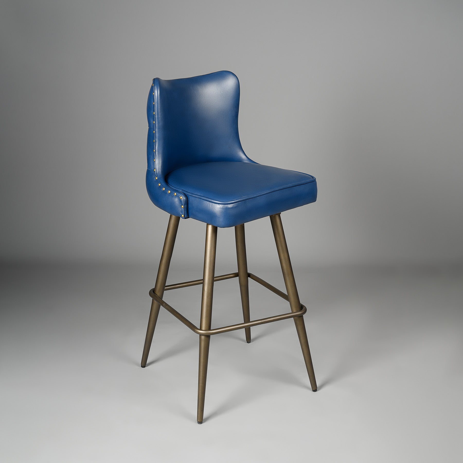Chester Bar Stool Antique Legs Blue