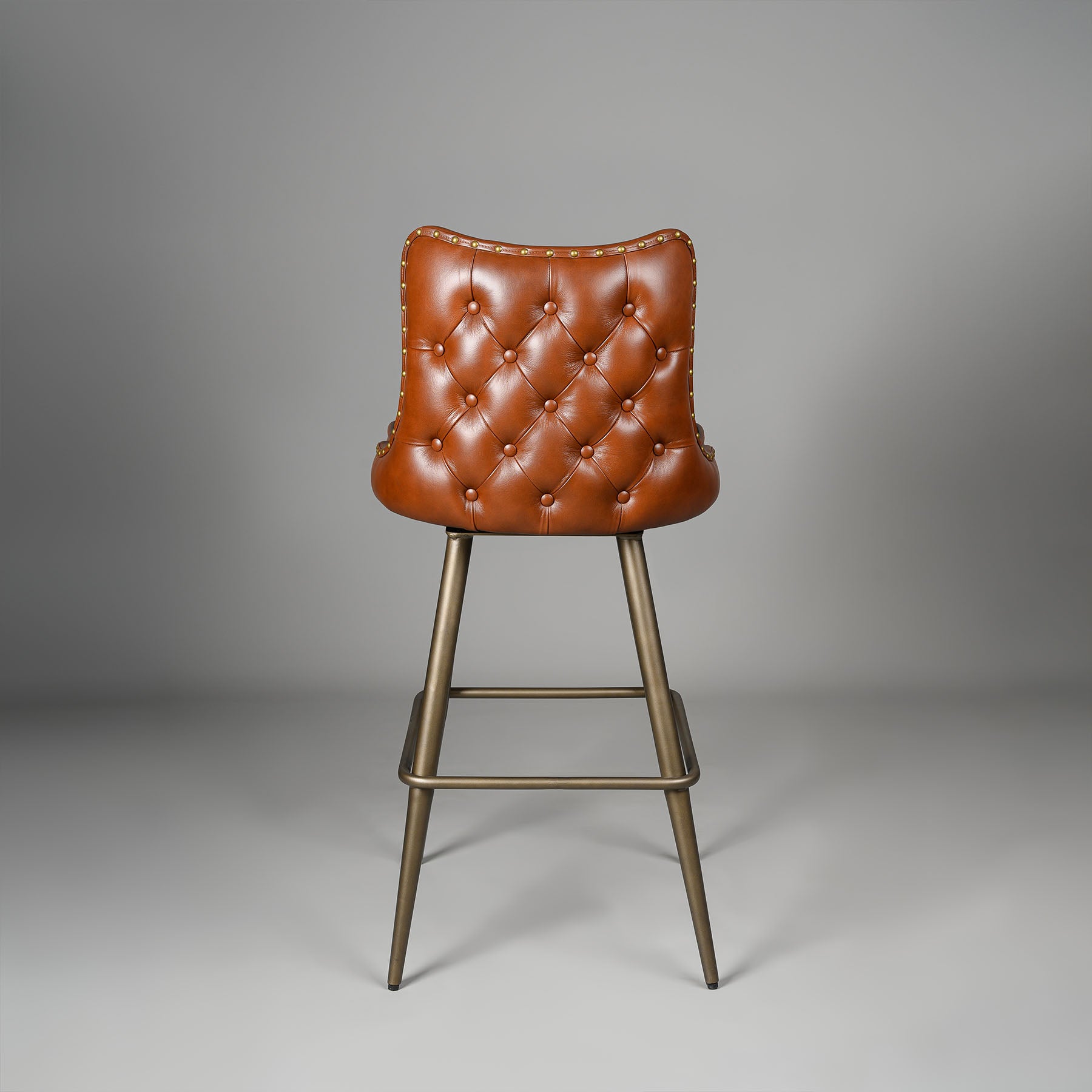 Chester Bar Stool Antique Legs Cognac
