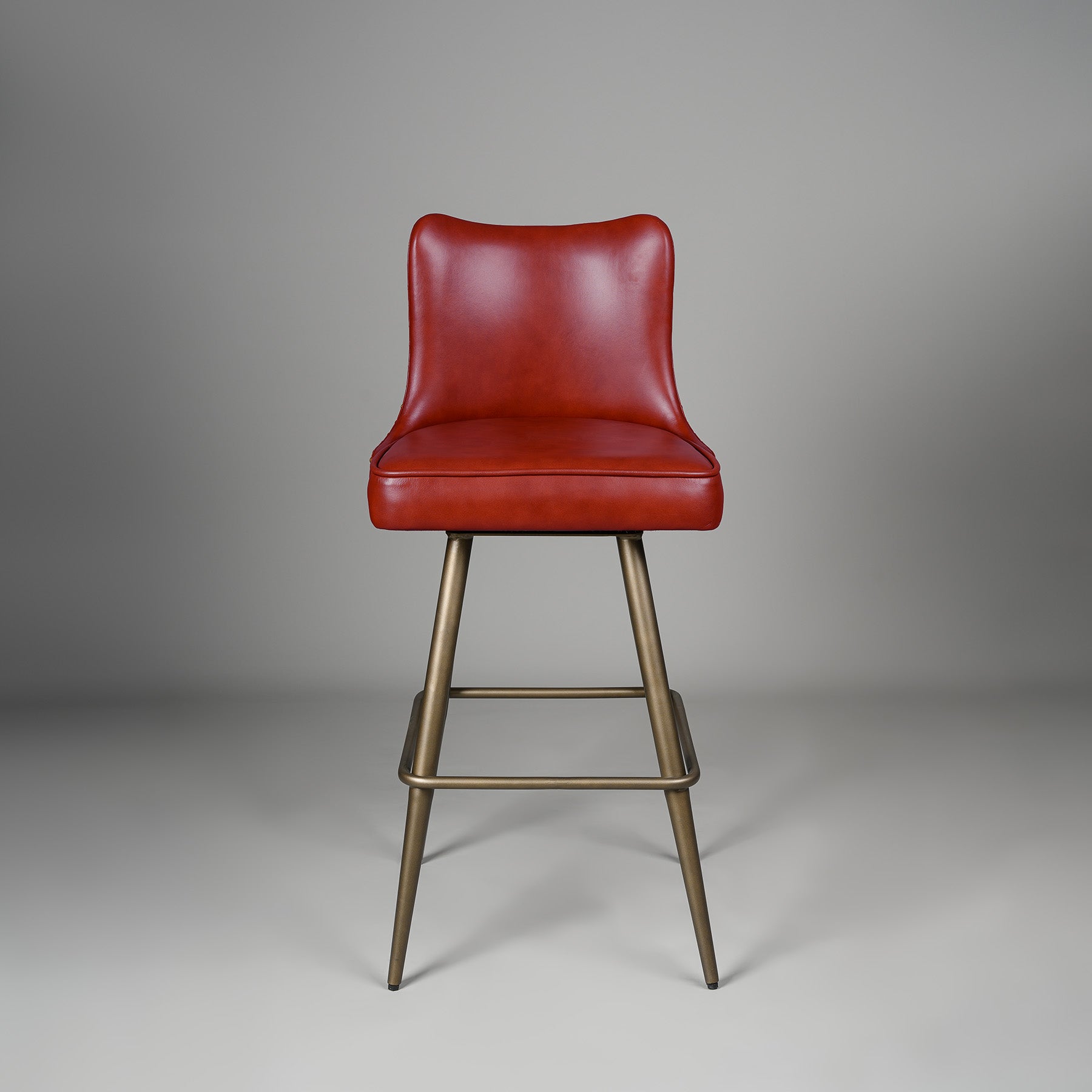 Chester Bar Stool Antique Legs Red