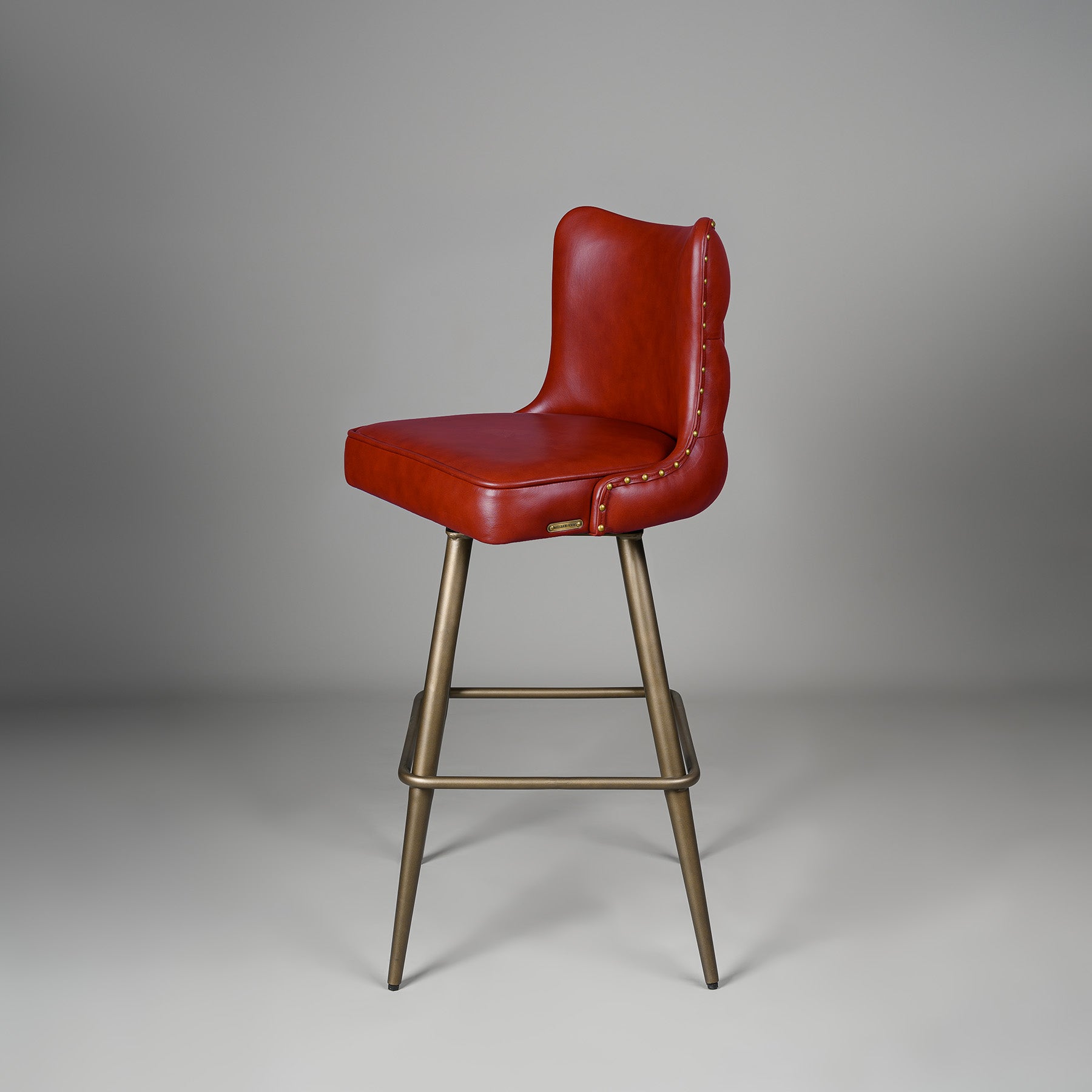 Chester Bar Stool Antique Legs Red