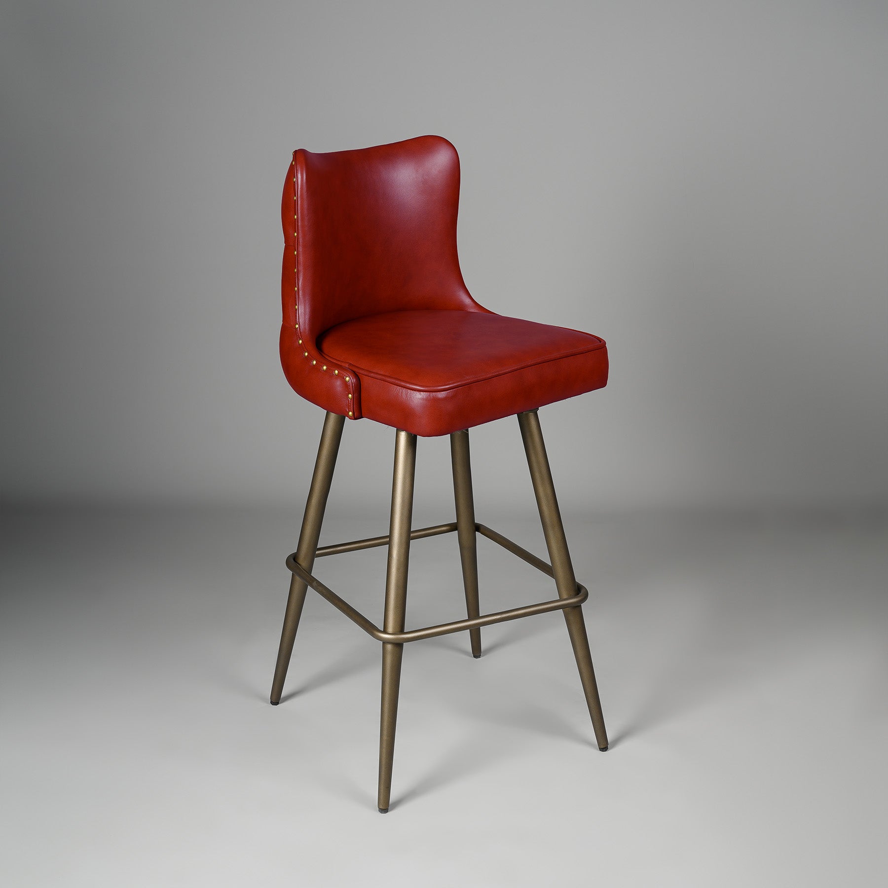 Chester Bar Stool Antique Legs Red