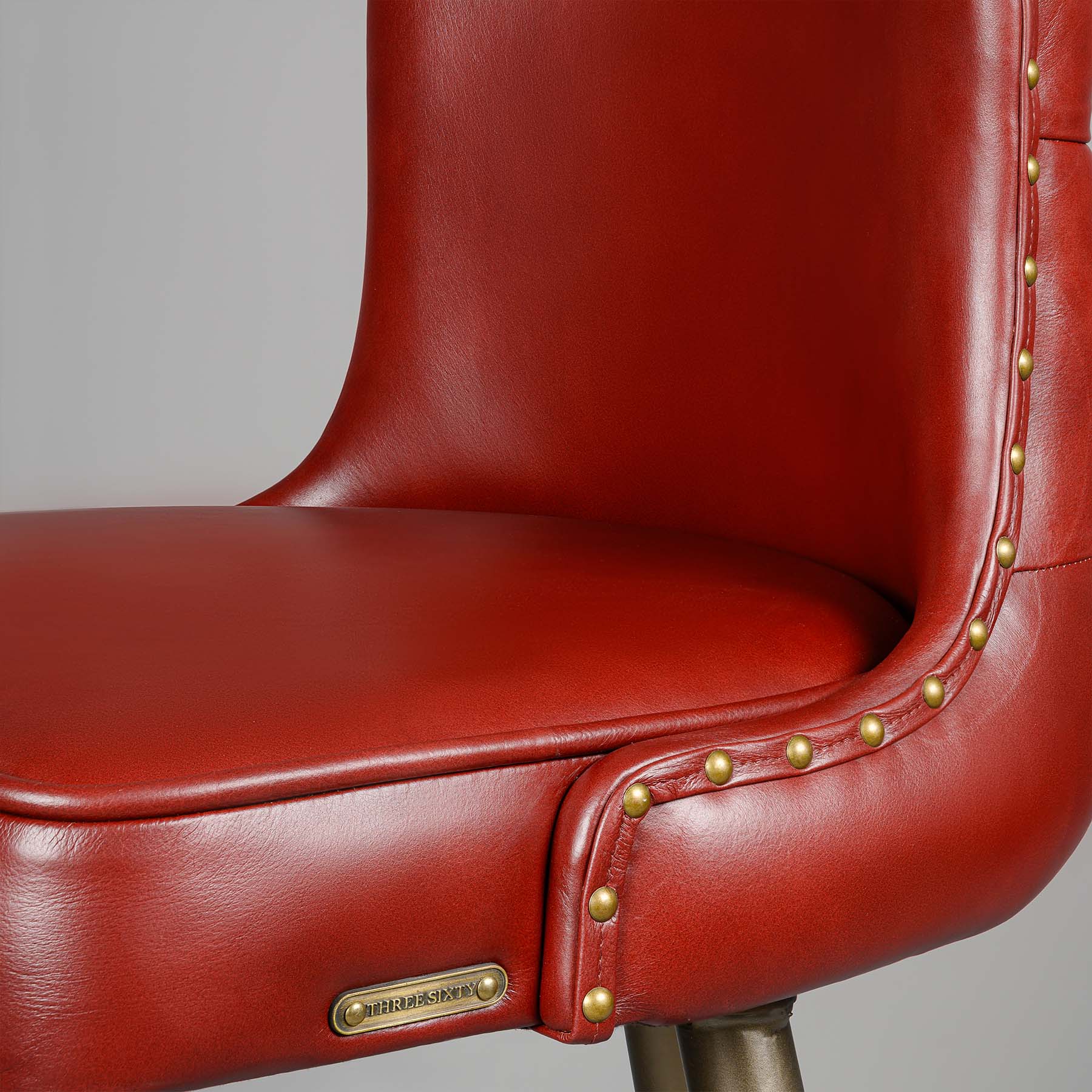 Chester Bar Stool Antique Legs Red