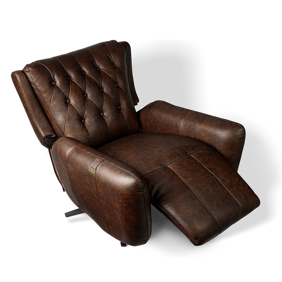 Chesterfield Recliner Chair Brown
