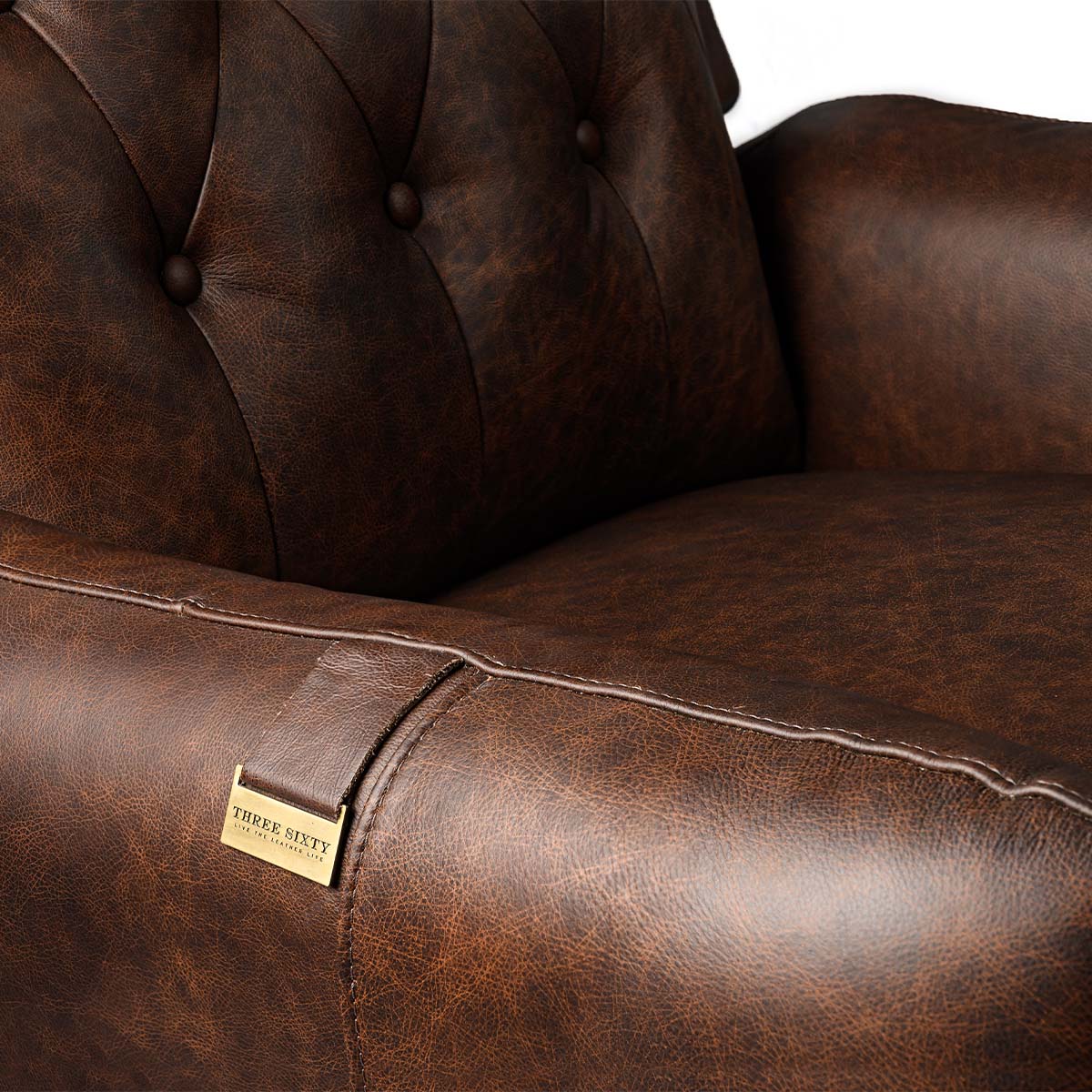 Chesterfield Recliner Chair Brown