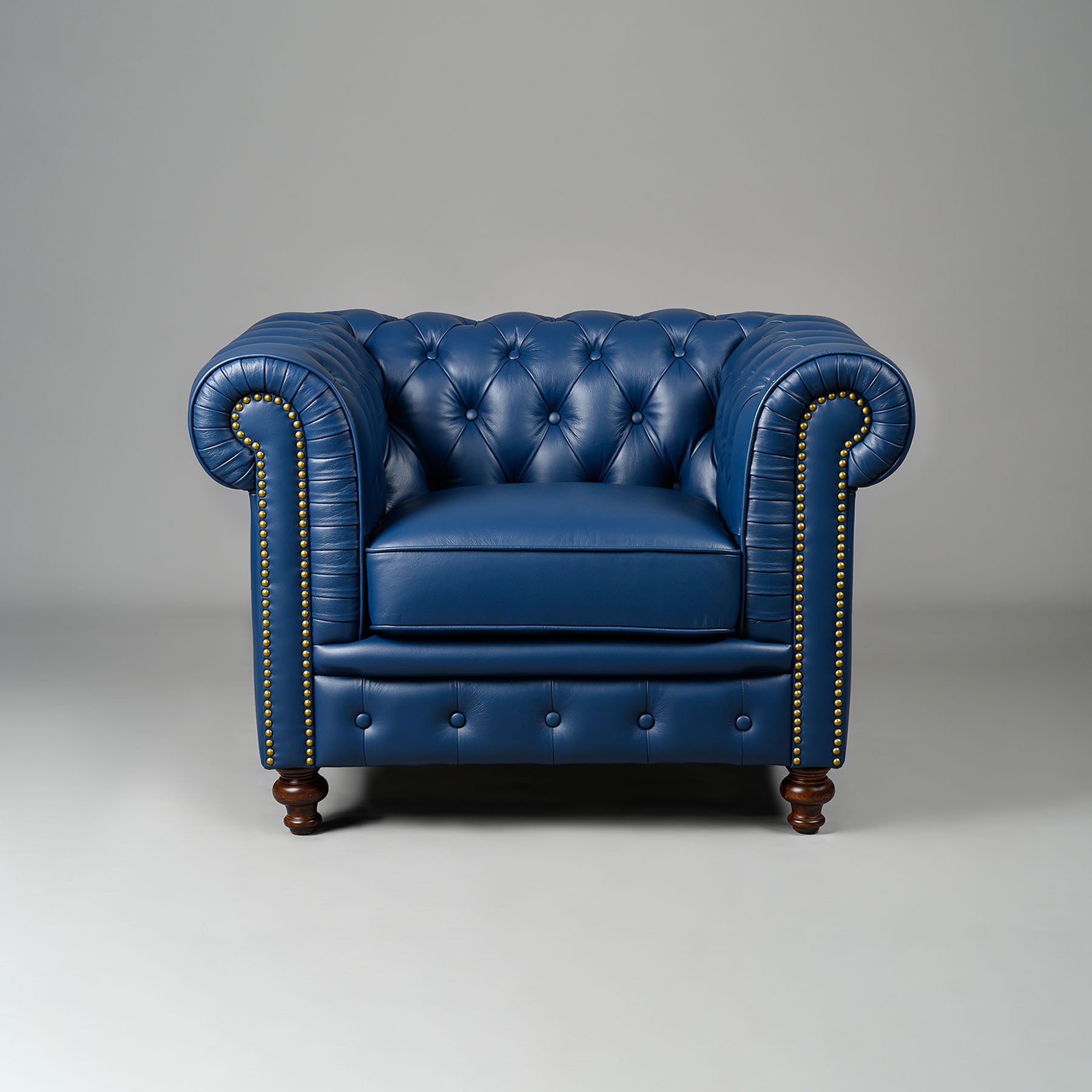 Classic Chesterfield Single Seater Sofa Blue
