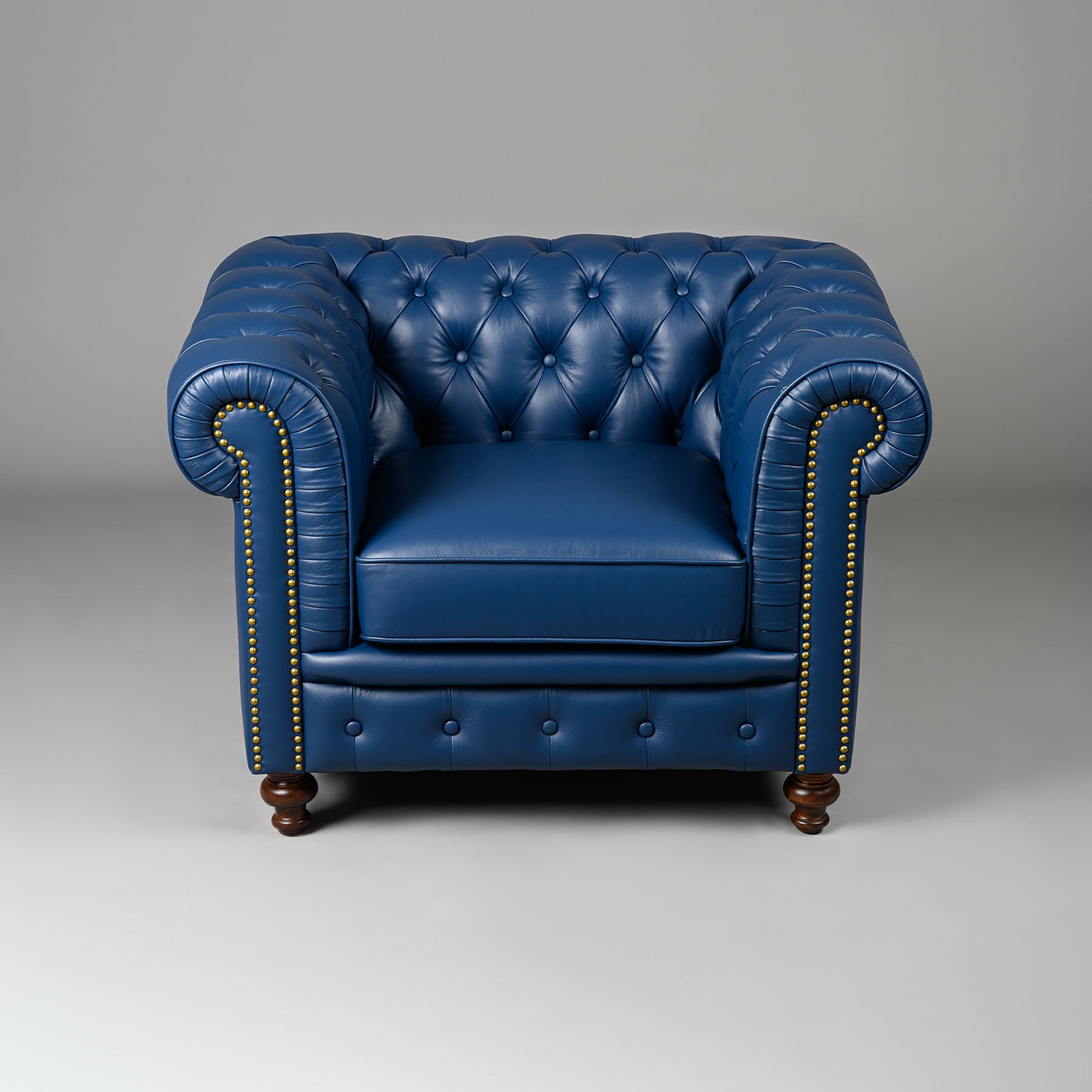 Classic Chesterfield Single Seater Sofa Blue
