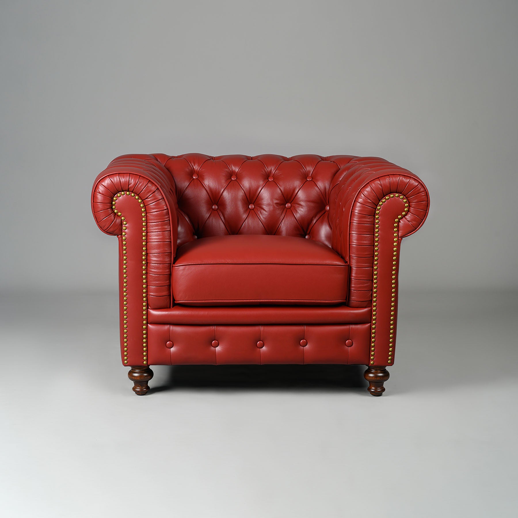 Classic Chesterfield Single Seater Sofa Red