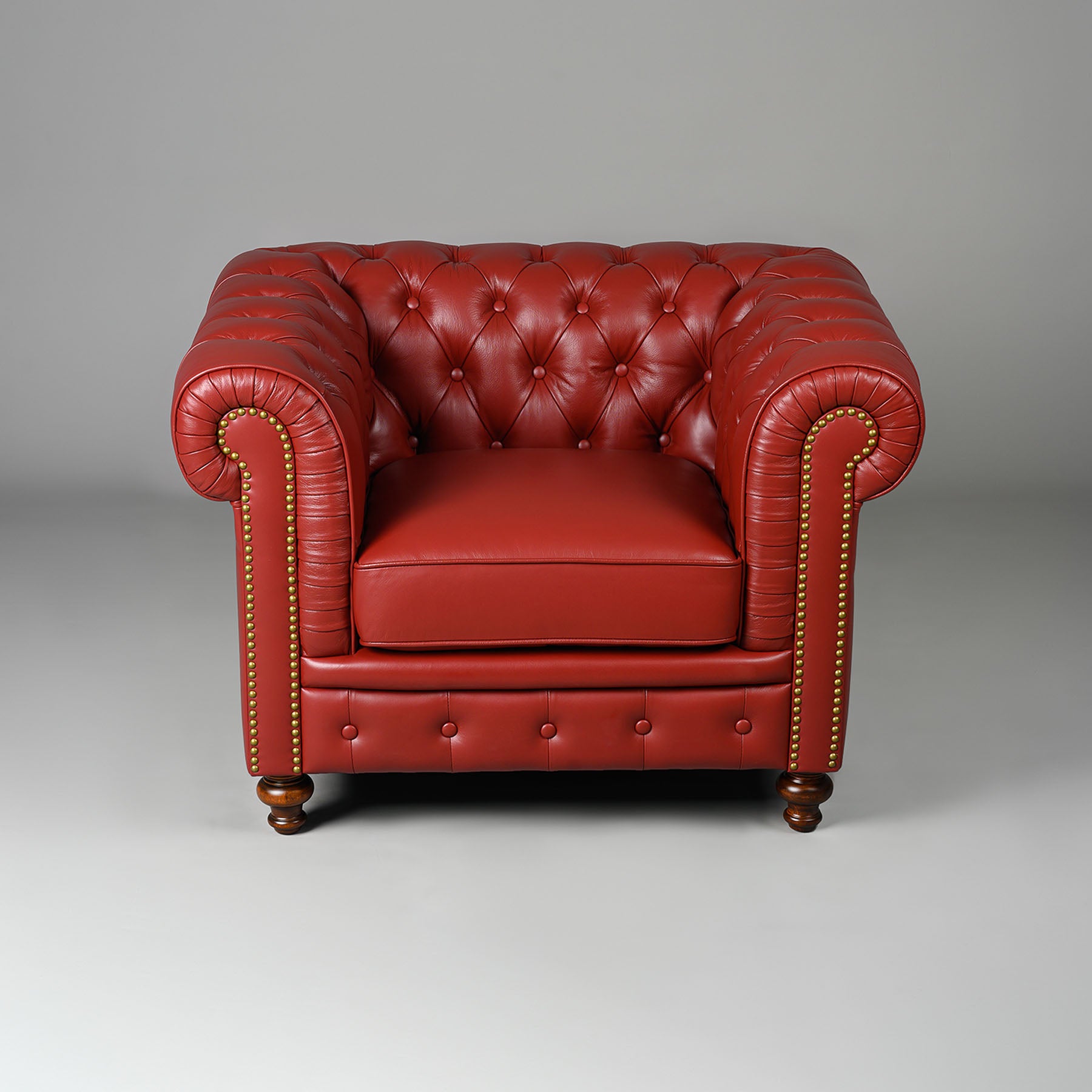 Classic Chesterfield Single Seater Sofa Red