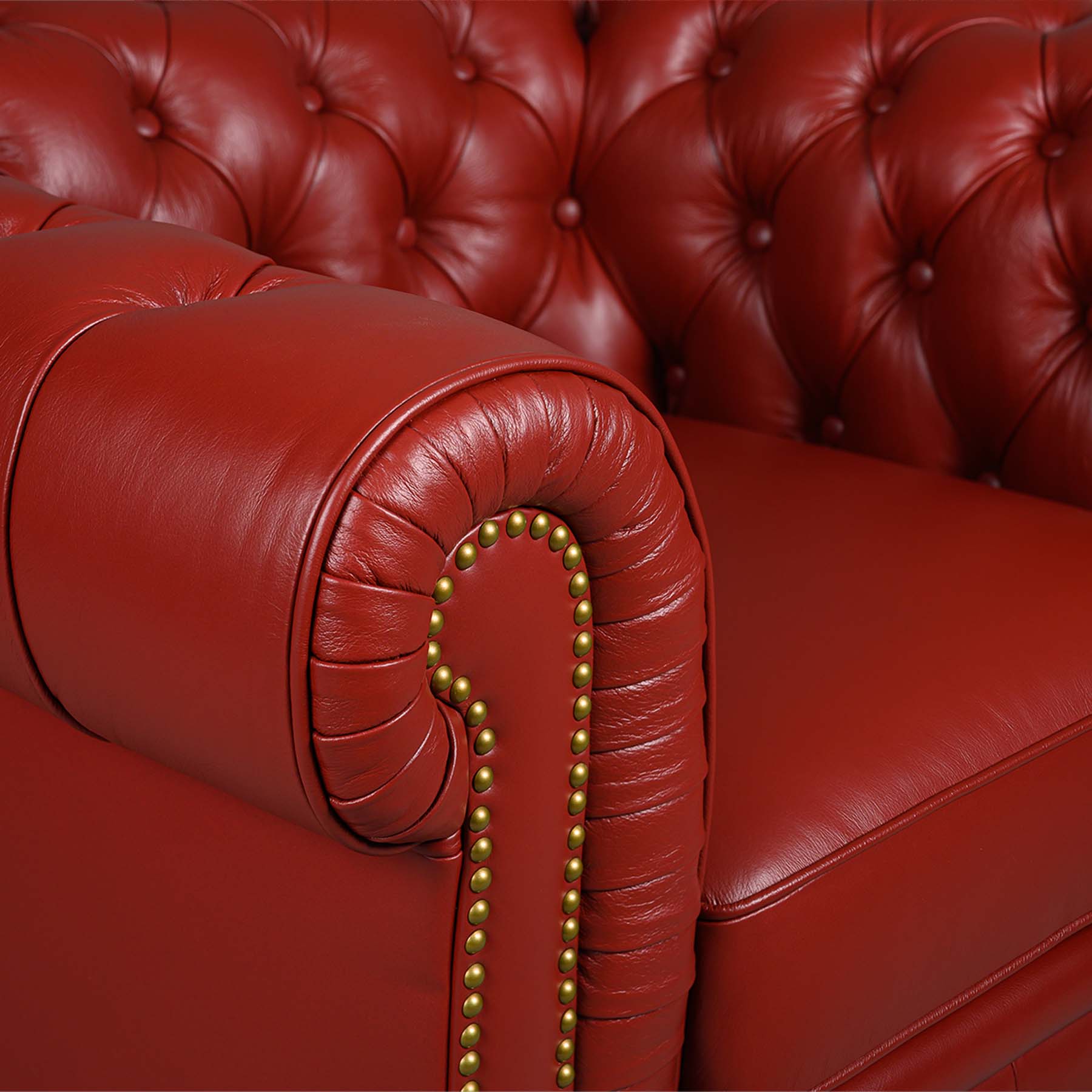 Classic Chesterfield Single Seater Sofa Red
