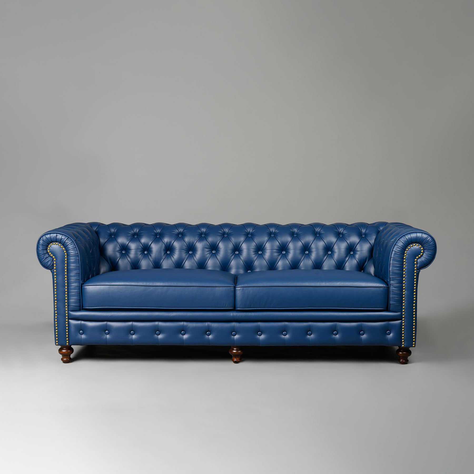 Classic Chesterfield Three Seater Sofa Blue
