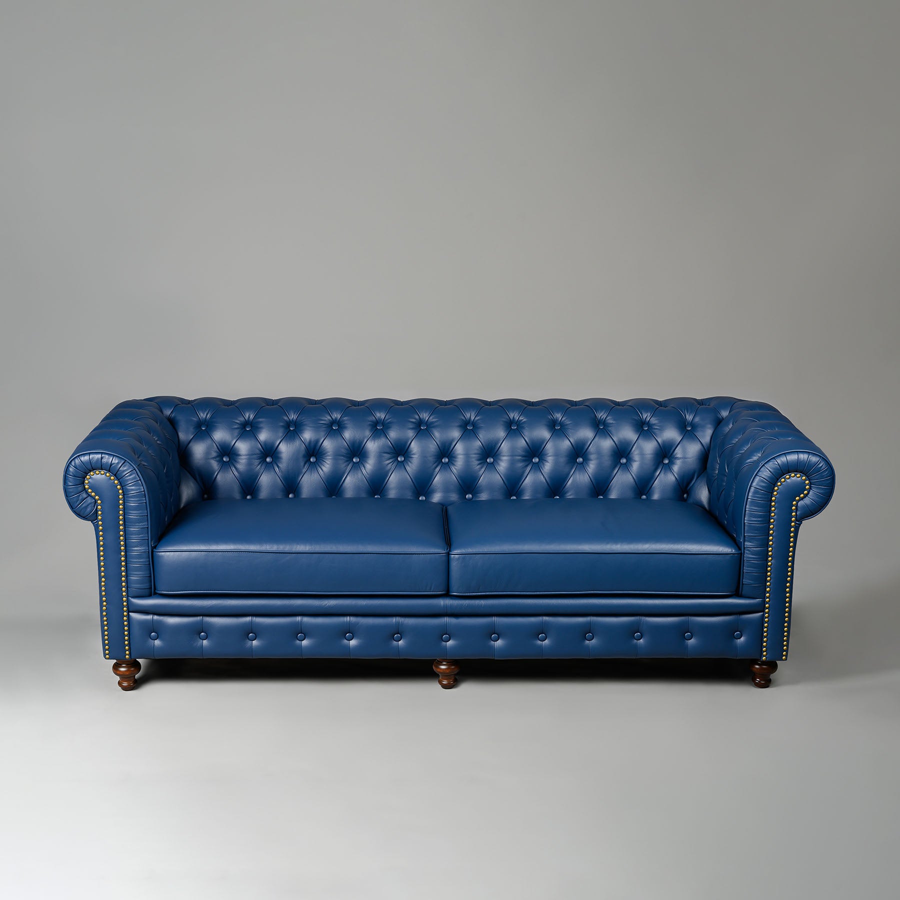 Classic Chesterfield Three Seater Sofa Blue