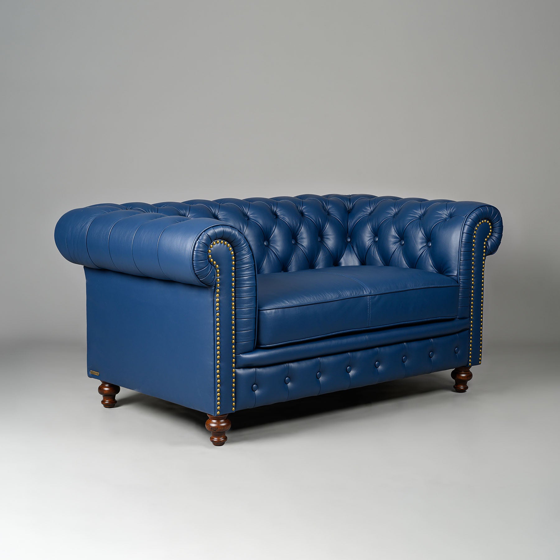 Classic Chesterfield Two Seater Sofa Blue
