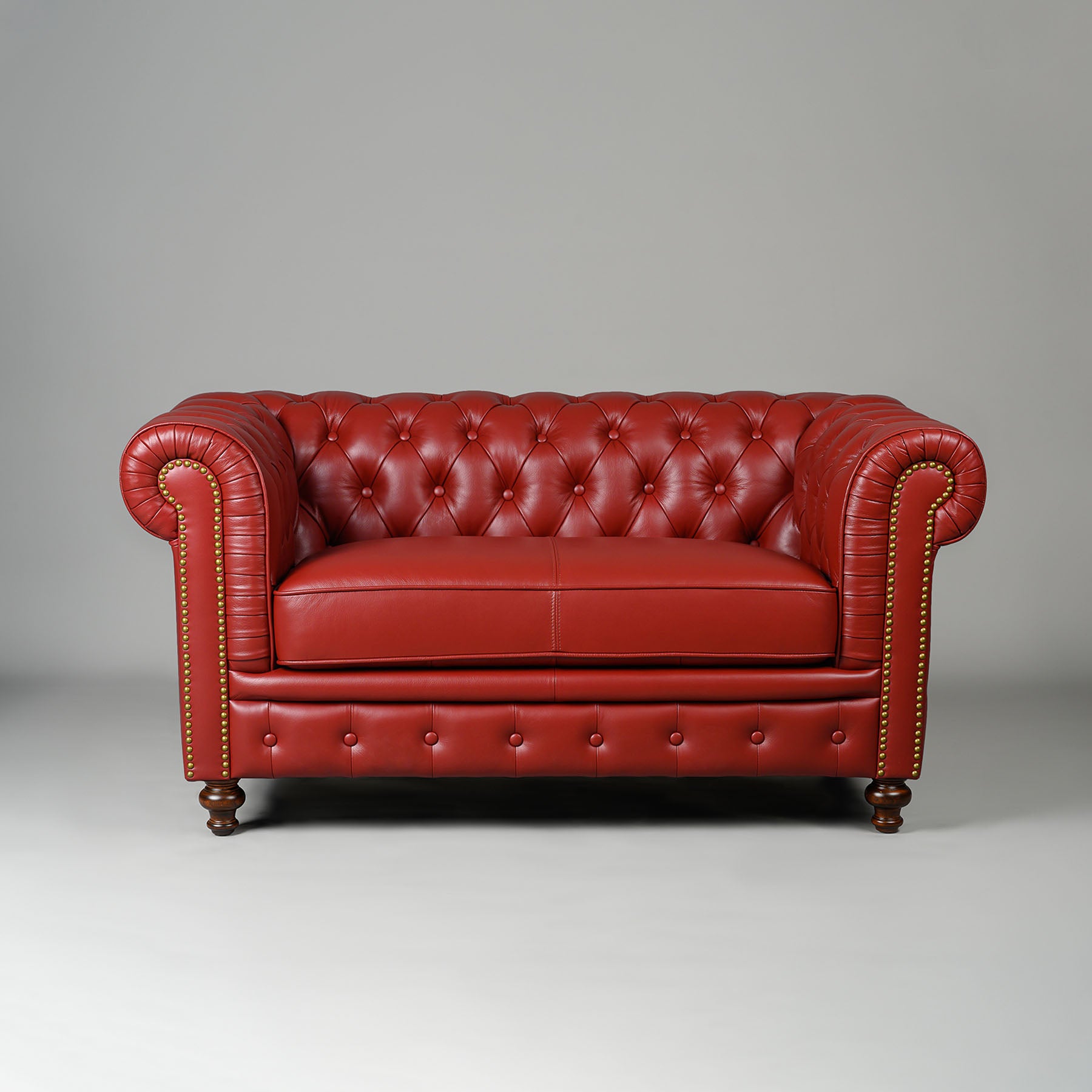 Classic Chesterfield Two Seater Sofa Red