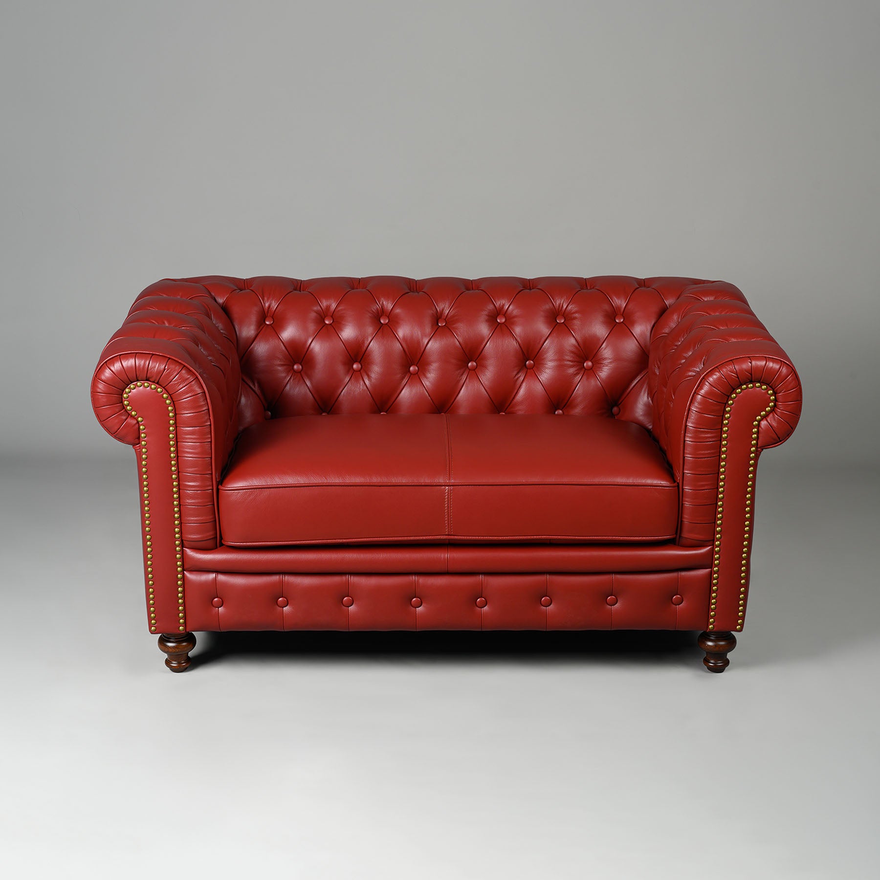 Classic Chesterfield Two Seater Sofa Red