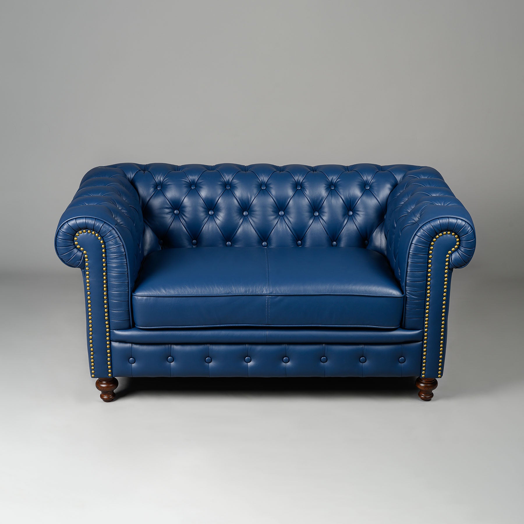 Classic Chesterfield Two Seater Sofa Blue