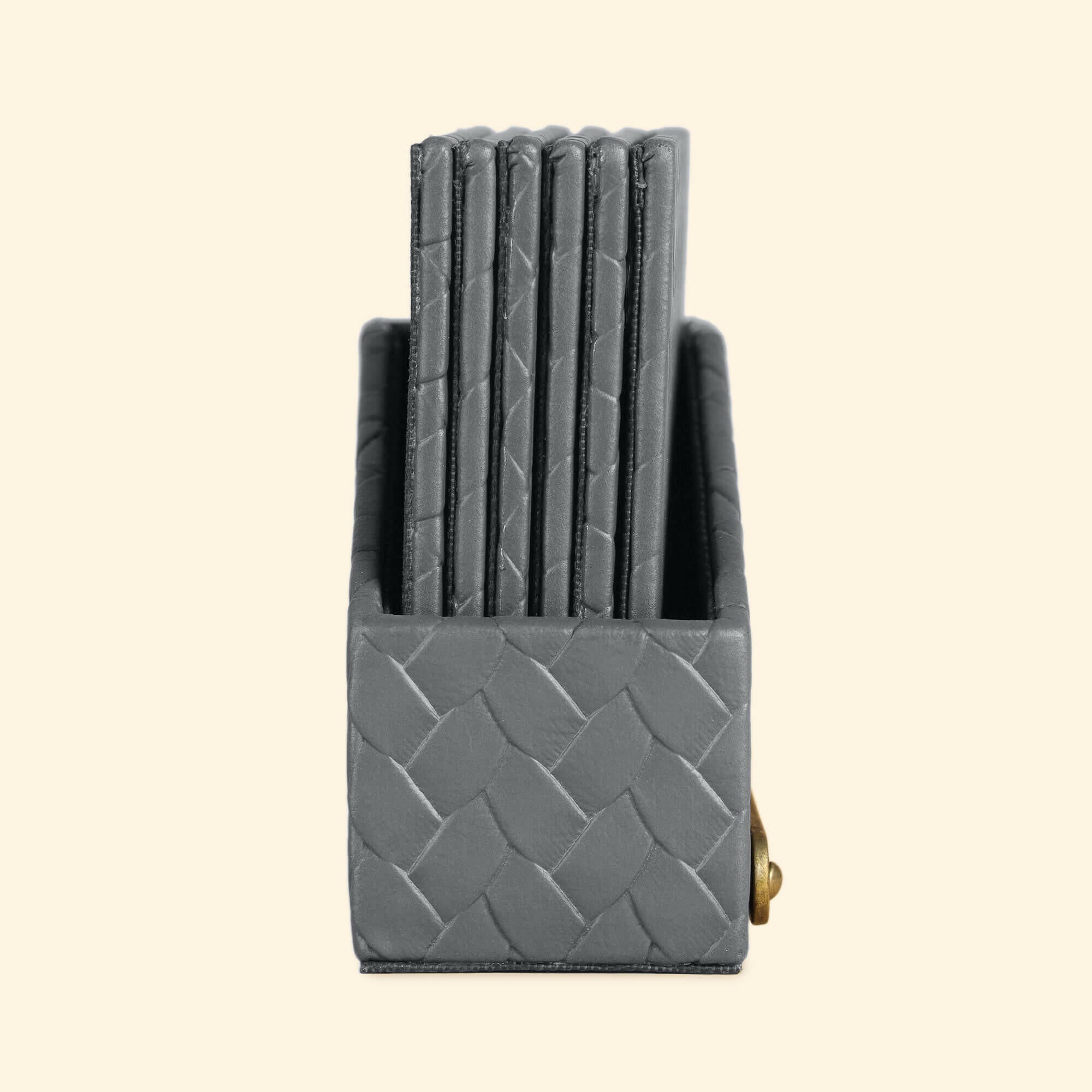 Entwine Coasters Set Of 6 Grey