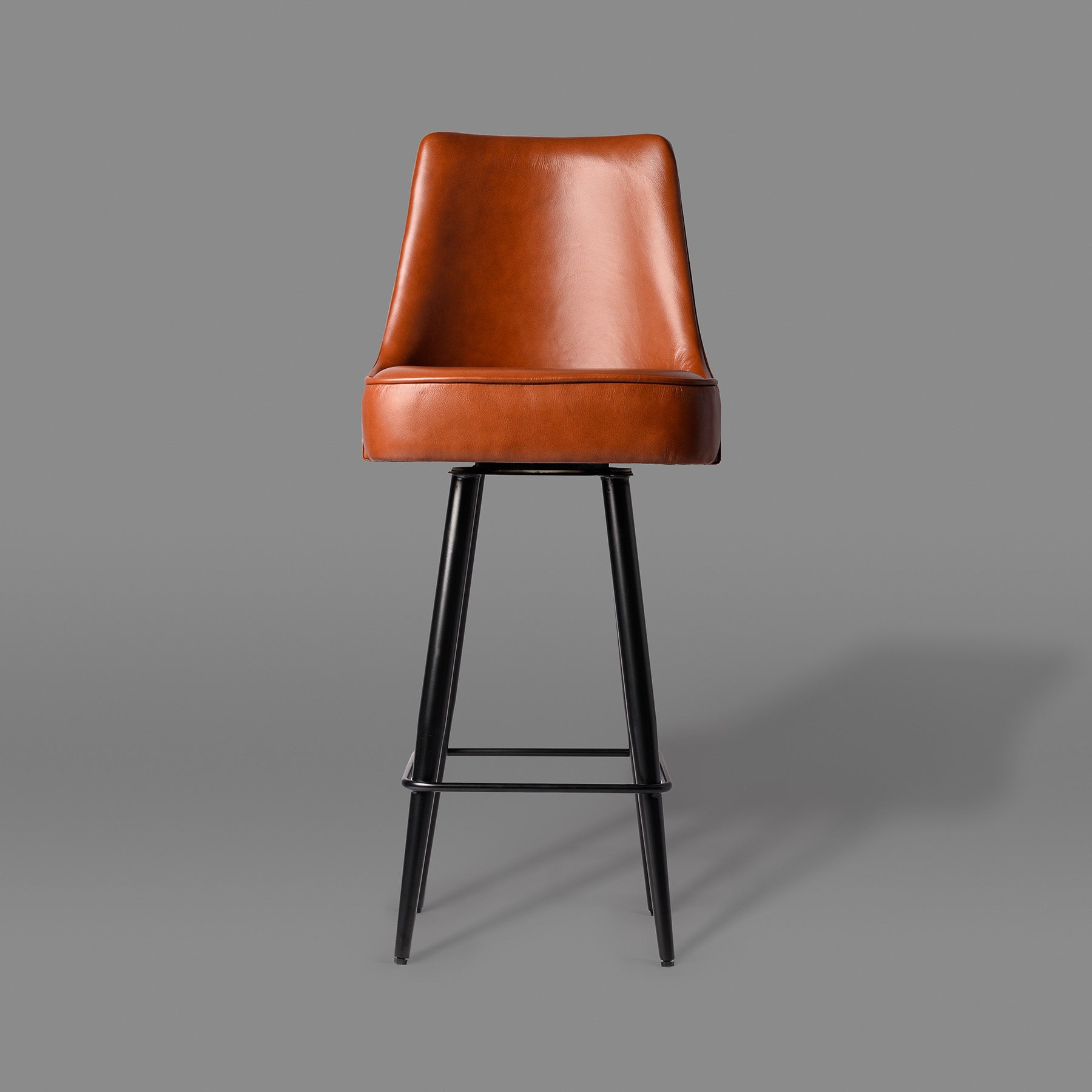 cognac bar stool - Three Sixty Leather