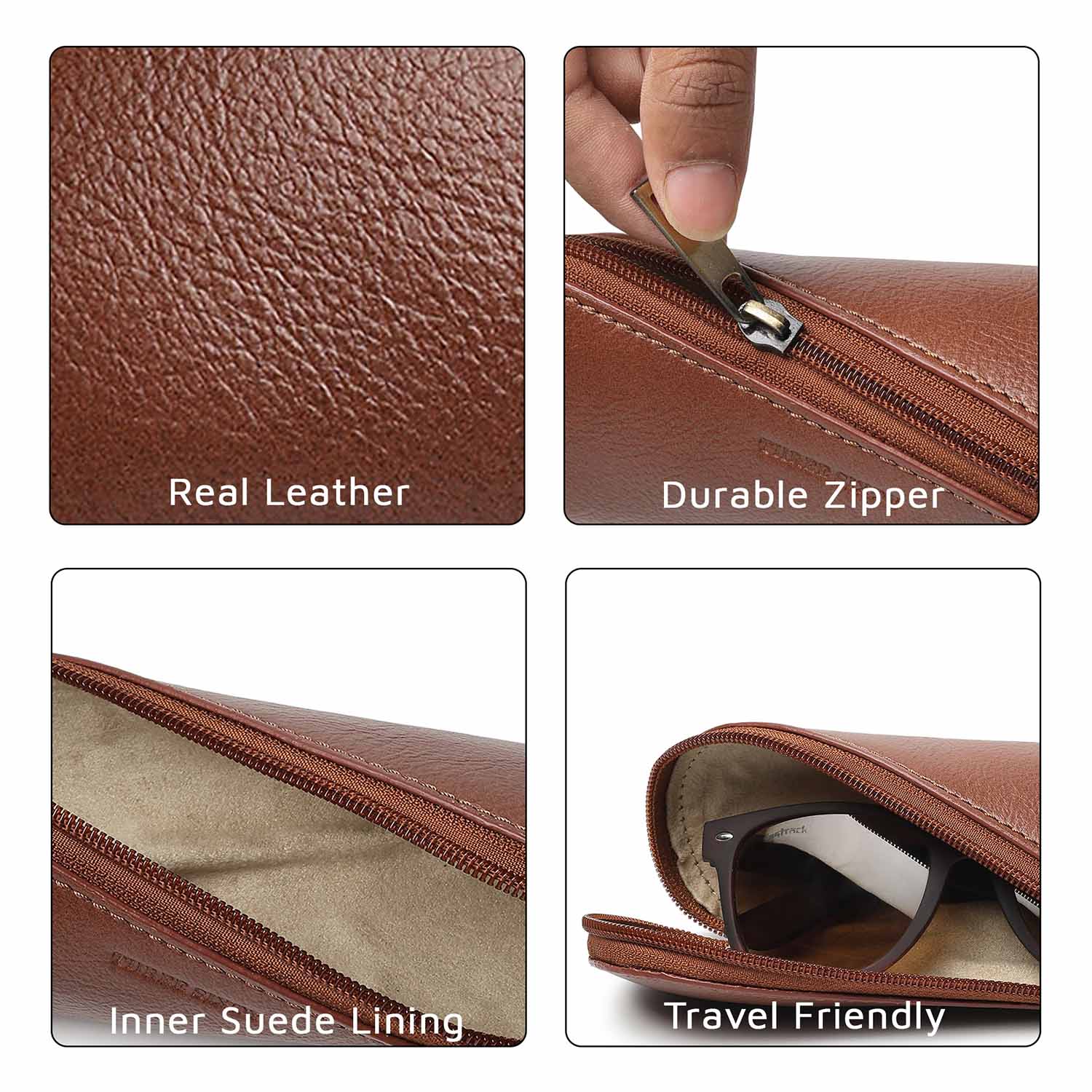Contour Sunglass Case Waxy Cognac