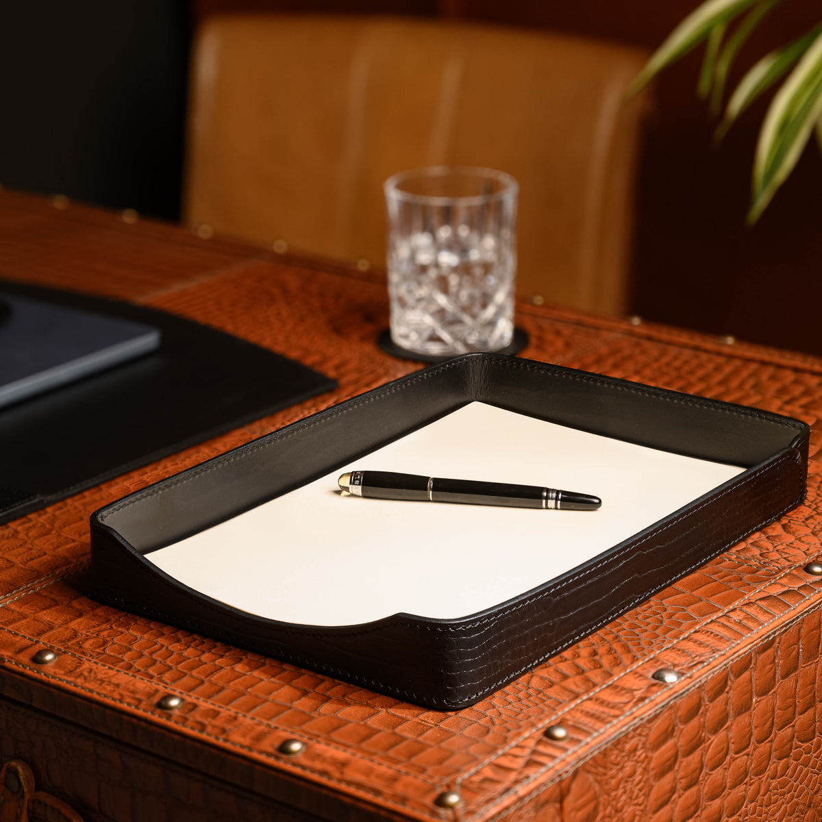 Sterling Croco A4 Papertray Black