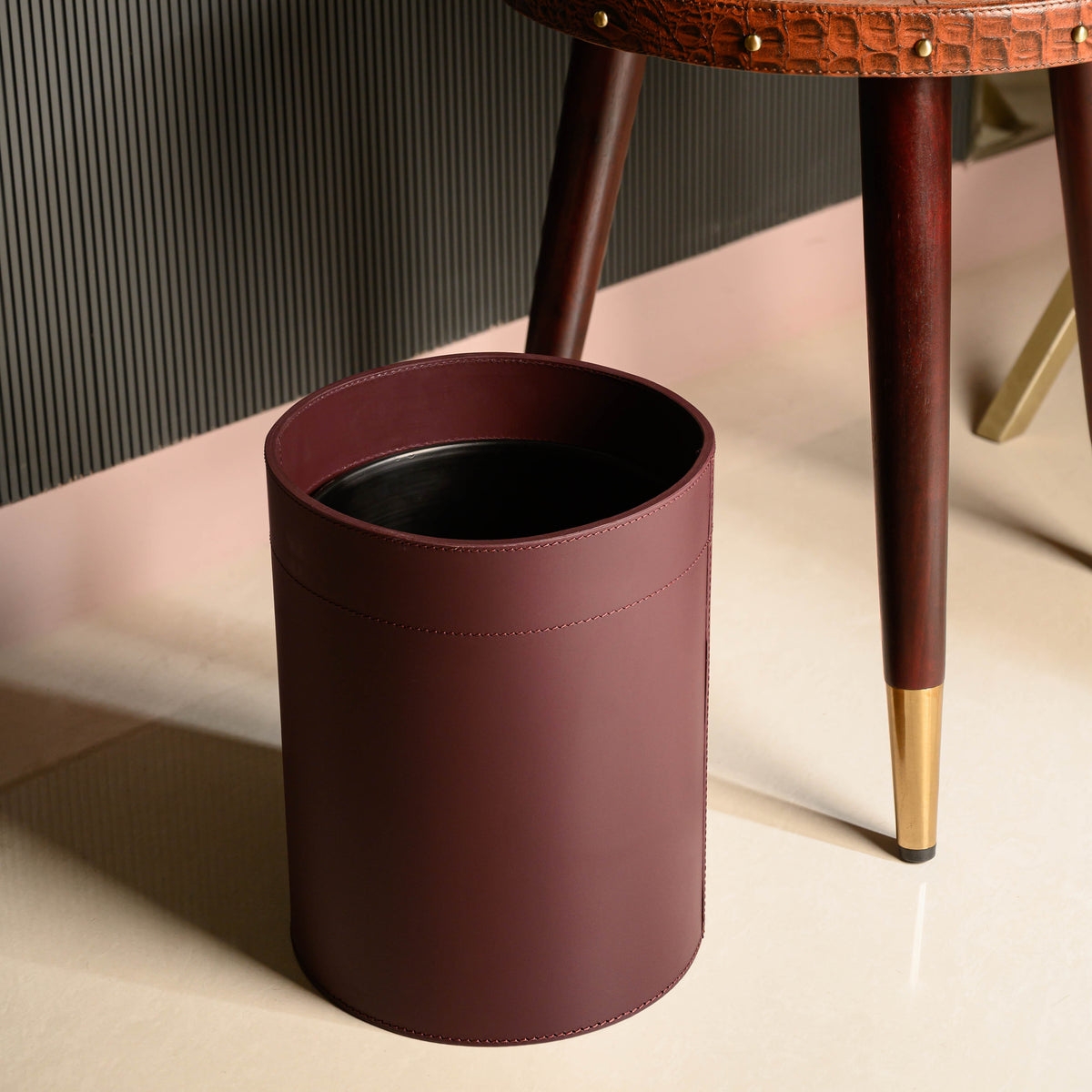 Sterling Classic Wastebin With Metal Inner Bordeaux
