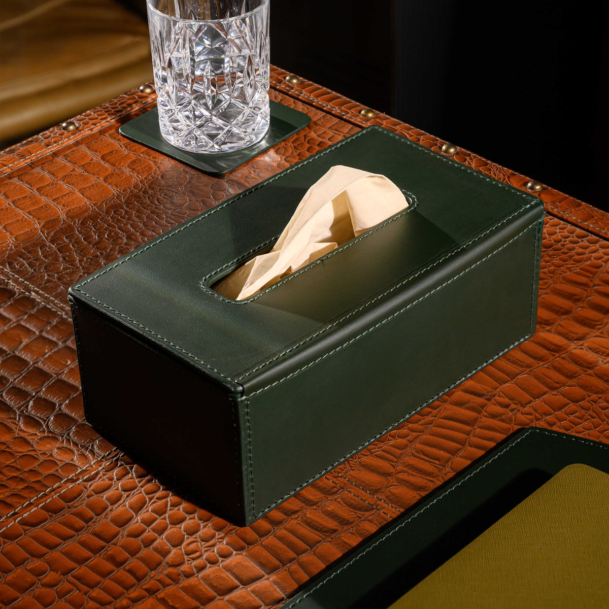 Sterling Classic Tissue Box Holder Green