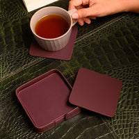 Sterling Classic Coasters Square Bordeaux