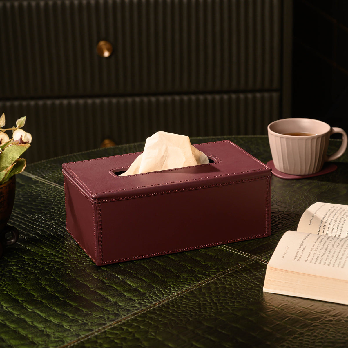 Sterling Classic Tissue Box Holder Bordeaux