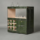 Debonair Croco Bar Trolley Green