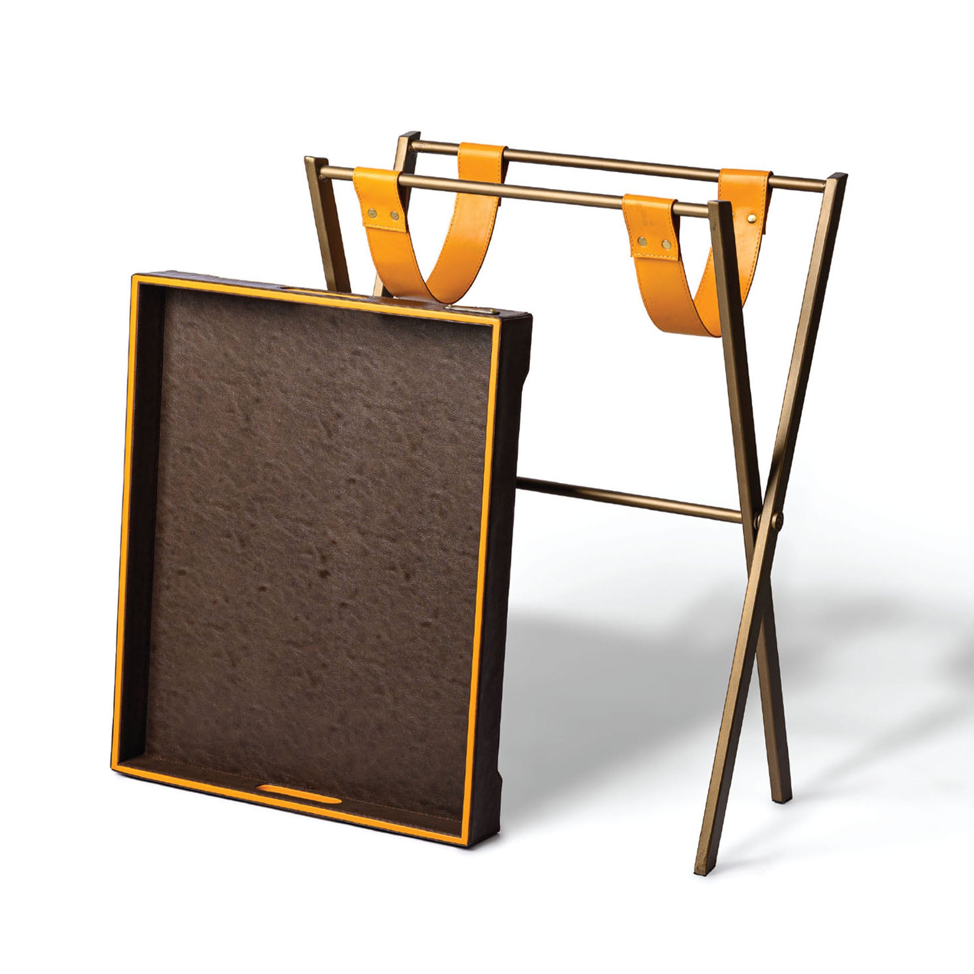 Dual Tone Butler Tray Brown