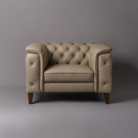 Exeter Chesterfield Single Seater Sofa Beige