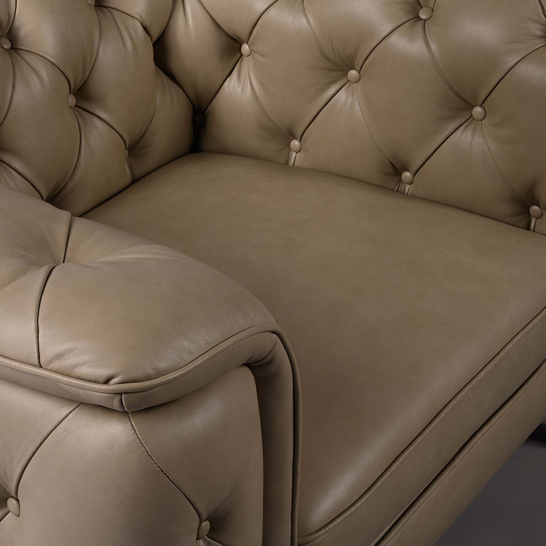 Exeter Chesterfield Single Seater Sofa Beige