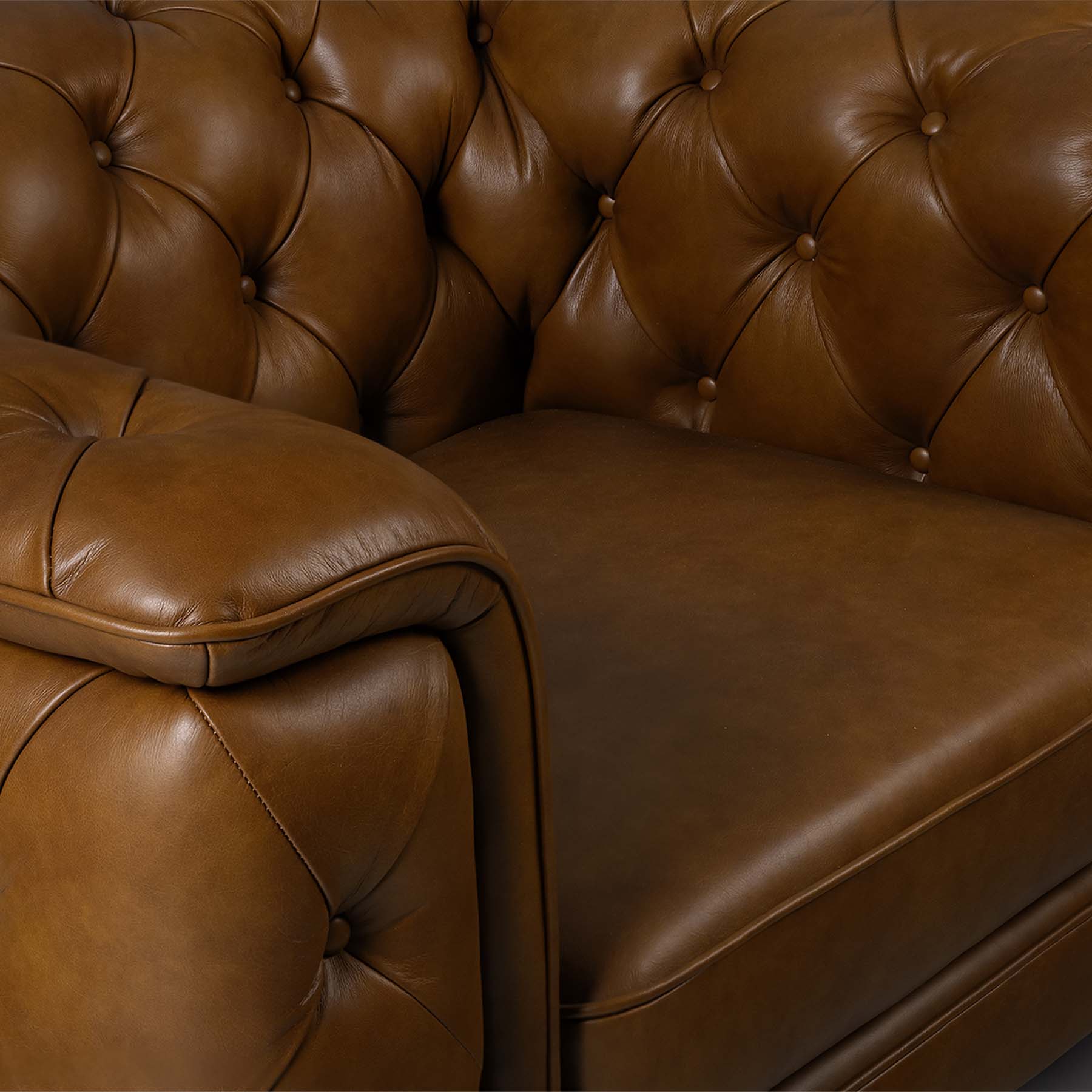 Exeter Chesterfield Single Seater Sofa Brown