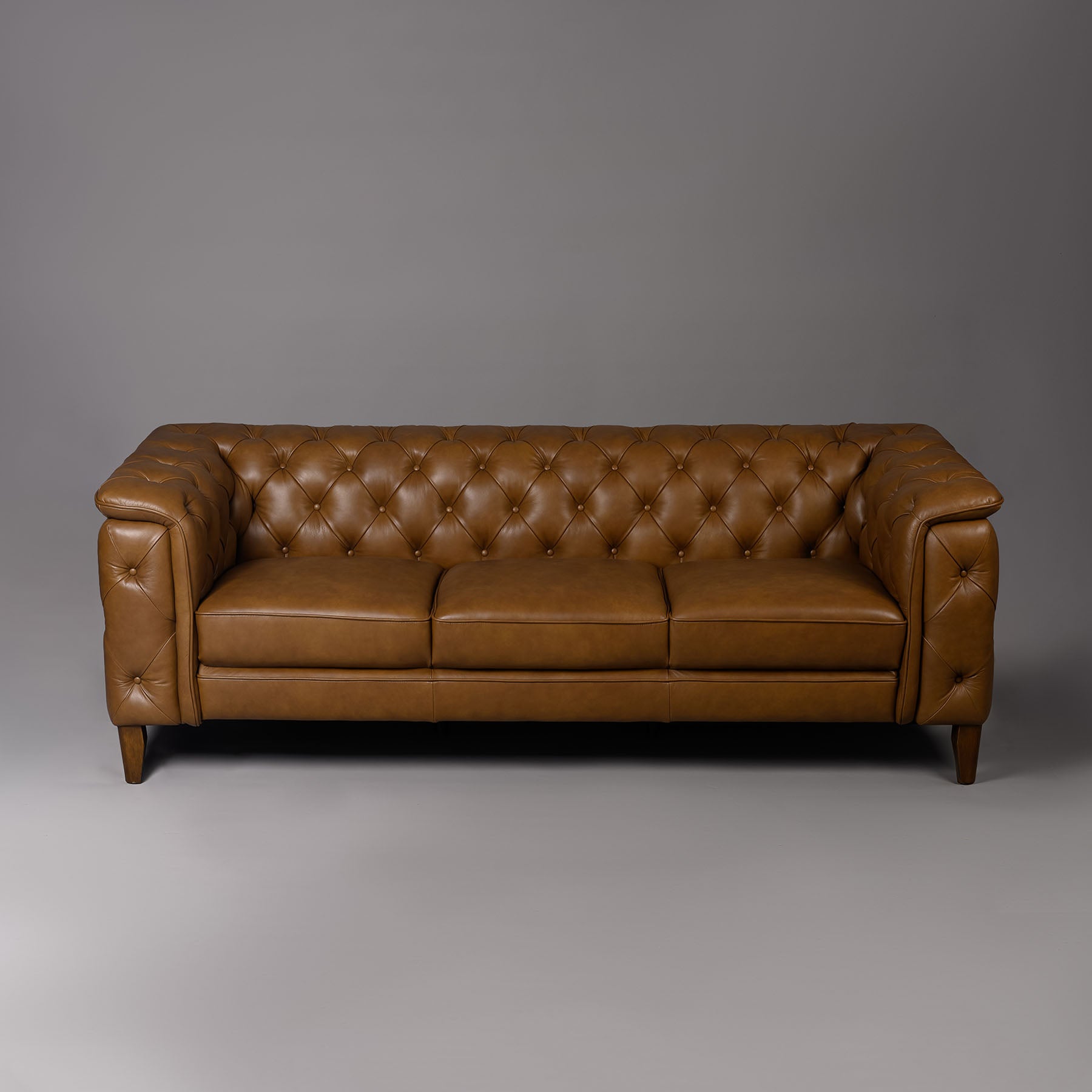 Exeter Chesterfield Three Seater Sofa Brown