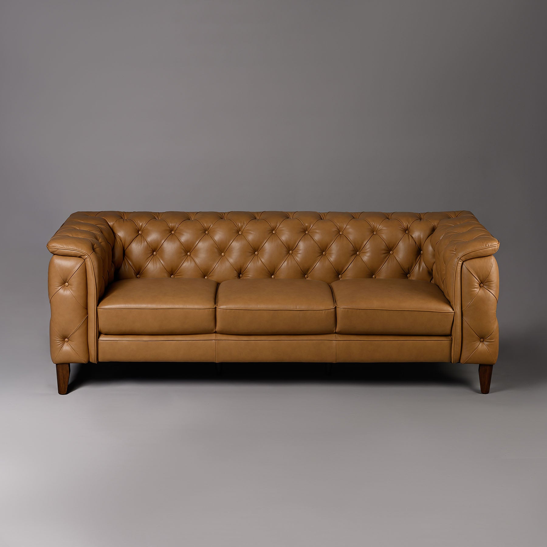 Exeter Chesterfield Three Seater Sofa Tan
