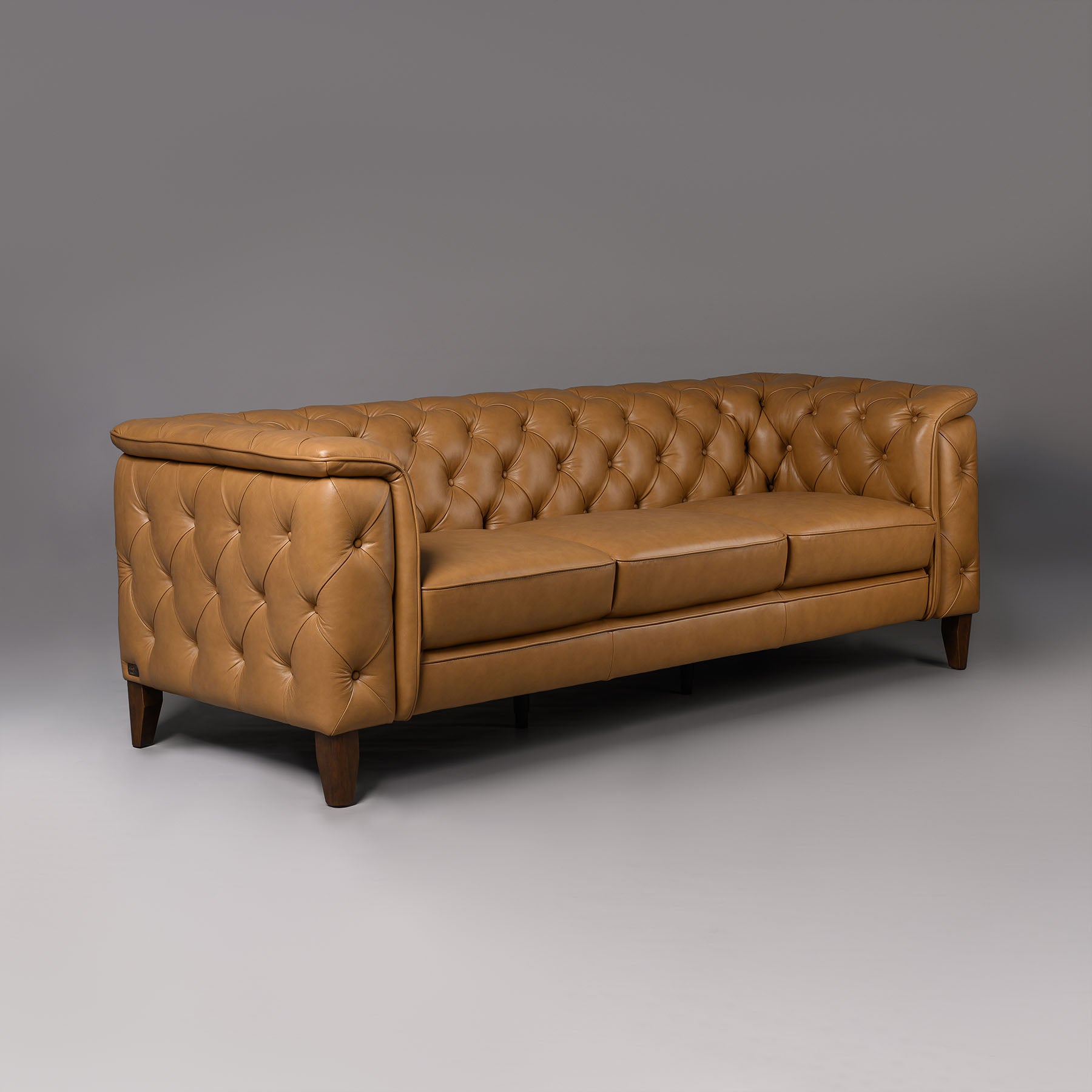 Exeter Chesterfield Three Seater Sofa Tan