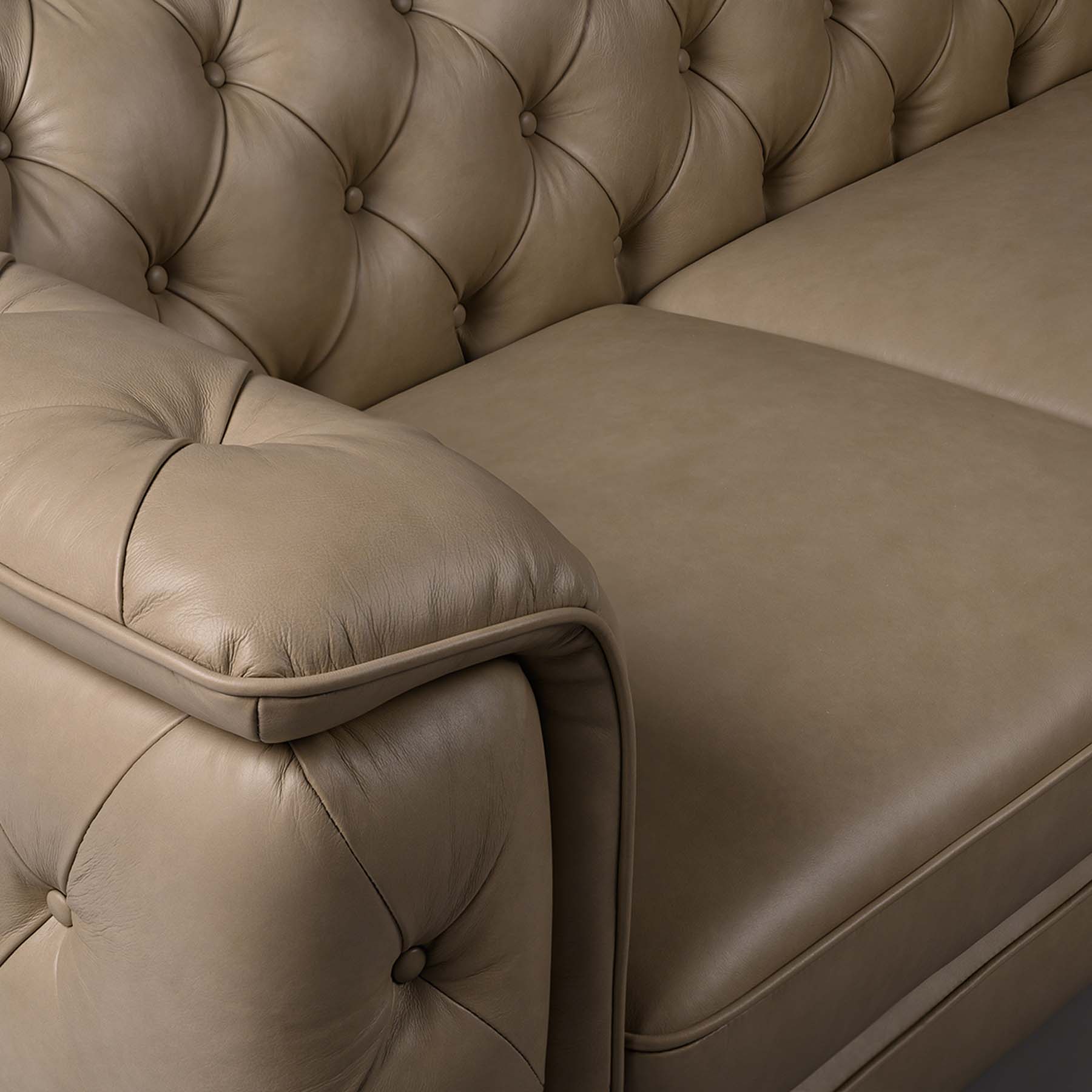 Exeter Chesterfield Two Seater Sofa Beige