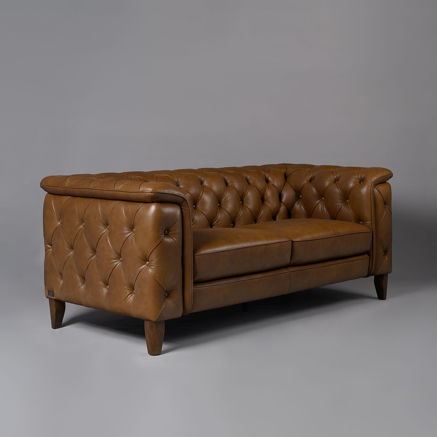Exeter Chesterfield Two Seater Sofa Brown