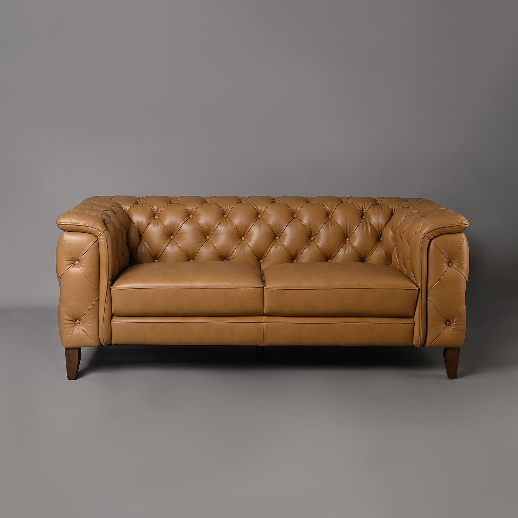Exeter Chesterfield Two Seater Sofa Tan