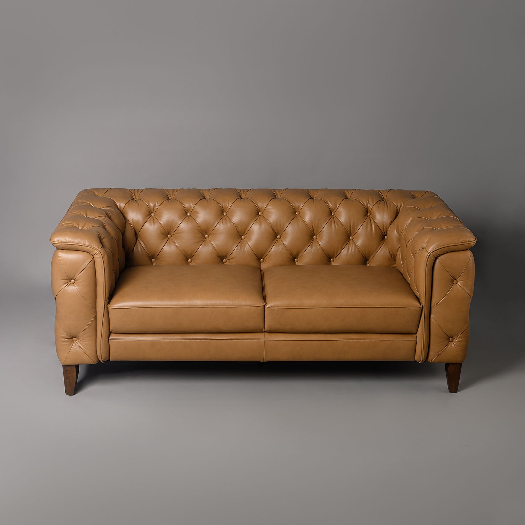 Exeter Chesterfield Two Seater Sofa Tan
