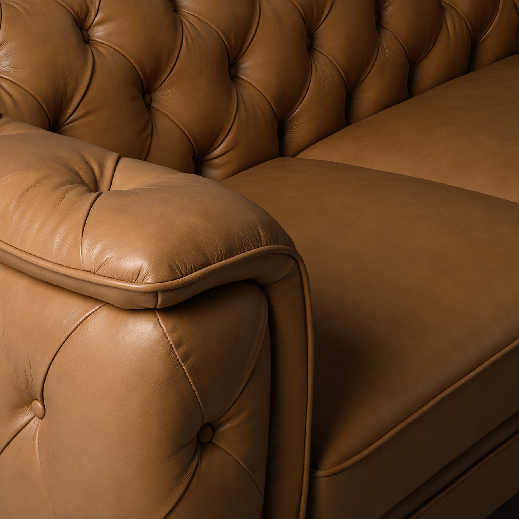 Exeter Chesterfield Two Seater Sofa Tan