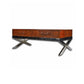Genuine Leather Centre Table With Two Pull Out Drawers  In Tan Colour