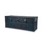 Genuine Leather Chest Of Drawers In Blue Colour