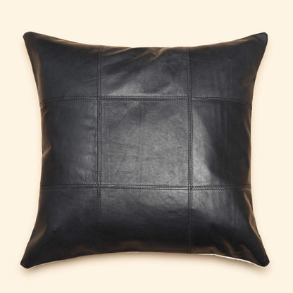 Genuine Leather Cushion-Black