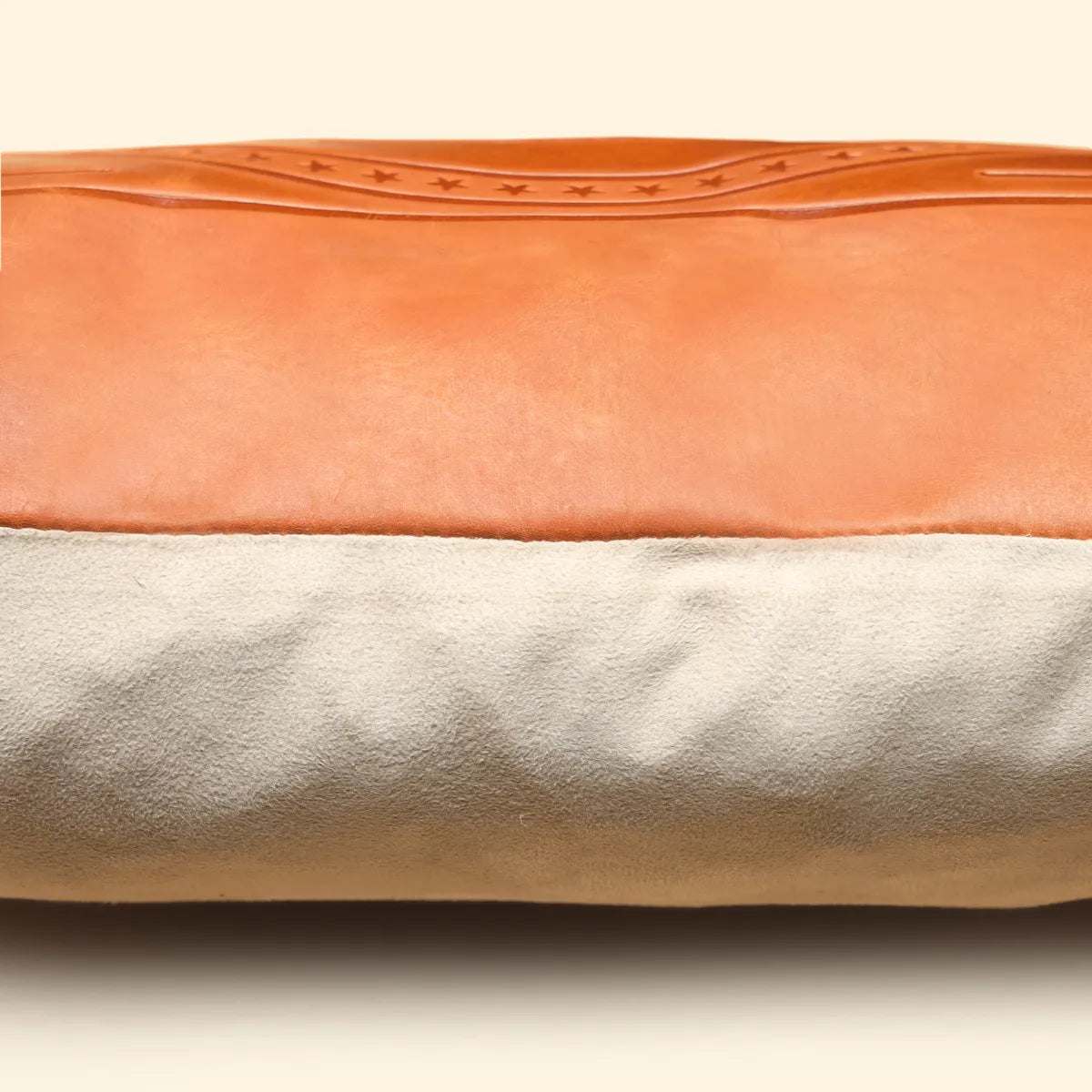 Genuine Leather Cushion-Tan